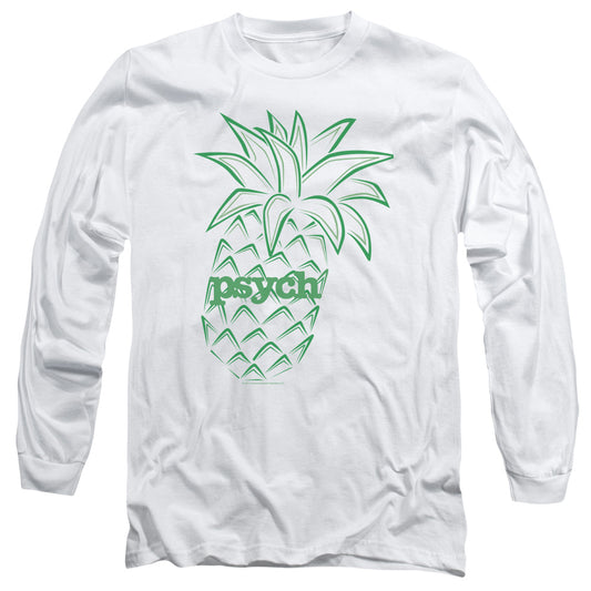 PSYCH : PINEAPPLE L\S ADULT T SHIRT 18\1 WHITE LG