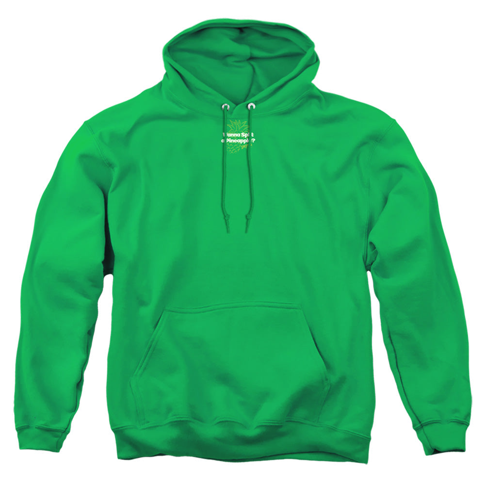 PSYCH : PINEAPPLE SPLIT ADULT PULL OVER HOODIE KELLY GREEN 2X