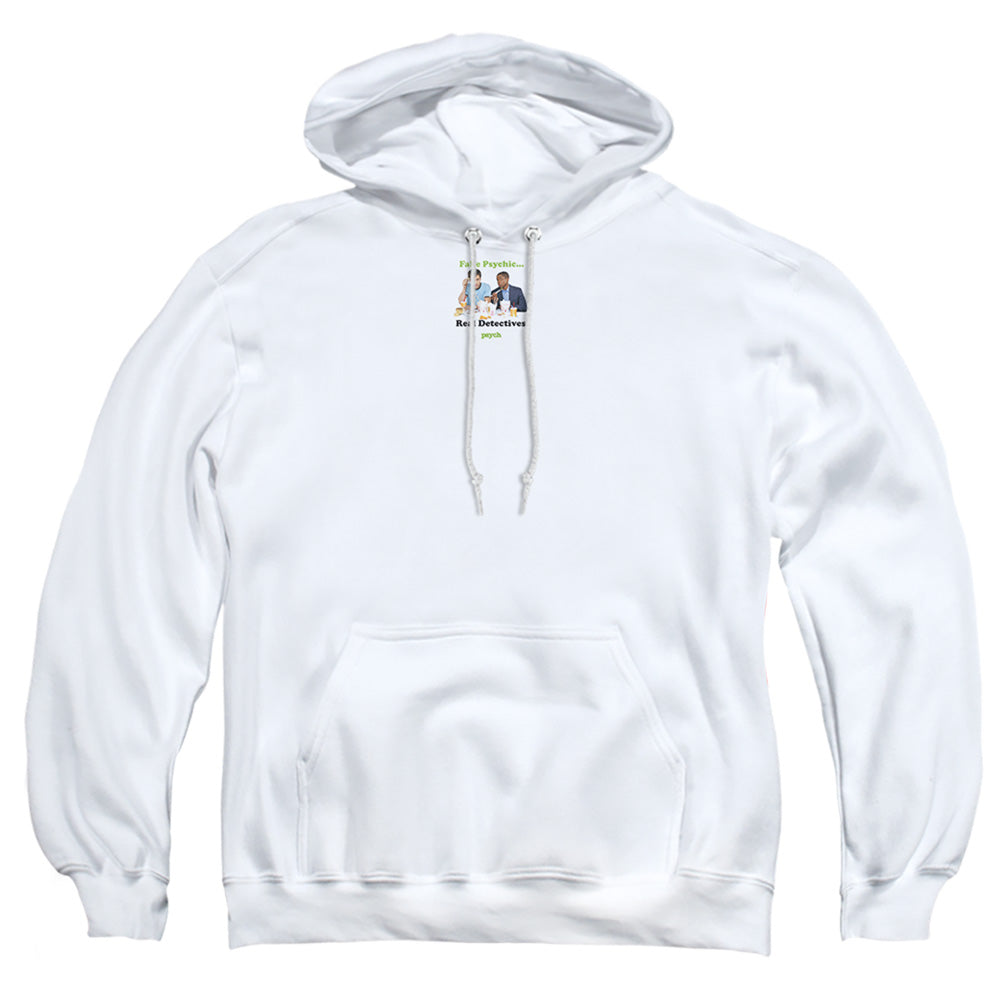 PSYCH : TAKE OUT ADULT PULL OVER HOODIE White 2X