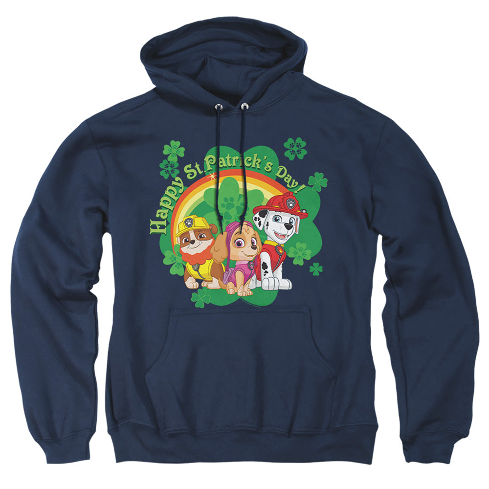 PAW PATROL : ST. PATRICK'S DAY TEAM ADULT PULL OVER HOODIE Navy 2X