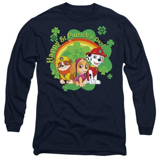 PAW PATROL : ST. PATRICK'S DAY TEAM L\S ADULT T SHIRT 18\1 Navy 2X