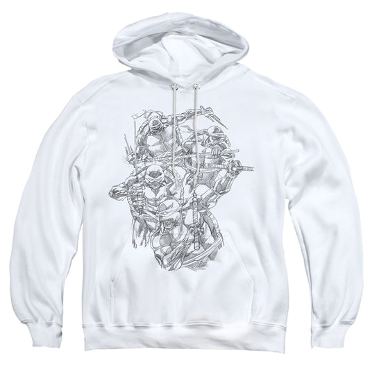 TEENAGE MUTANT NINJA TURTLES : SHINOBIS ADULT PULL OVER HOODIE White SM