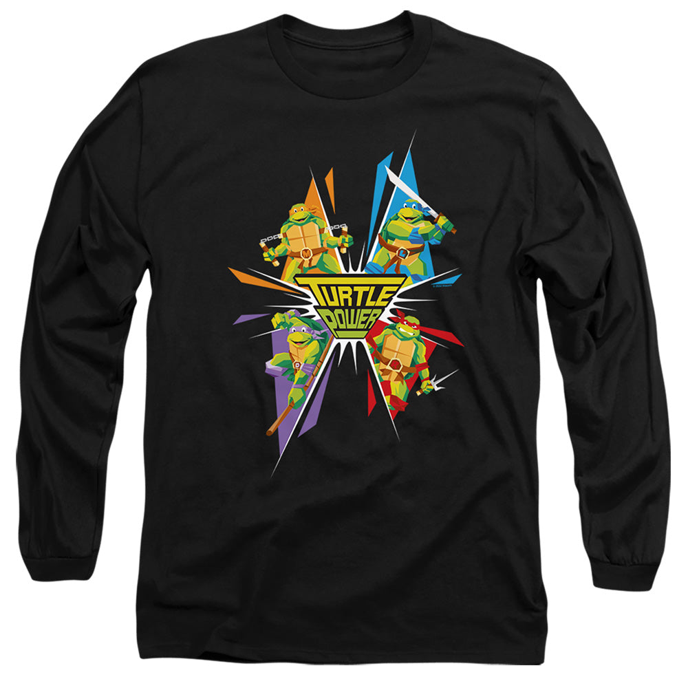 TEENAGE MUTANT NINJA TURTLES : TURTLE POWER L\S ADULT T SHIRT 18\1 Black 2X