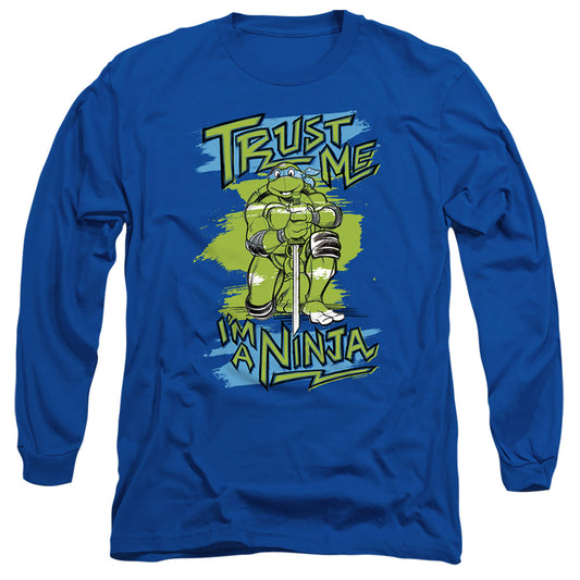 TEENAGE MUTANT NINJA TURTLES : TRUST ME, I'M A NINJA L\S ADULT T SHIRT 18\1 Royal Blue 2X