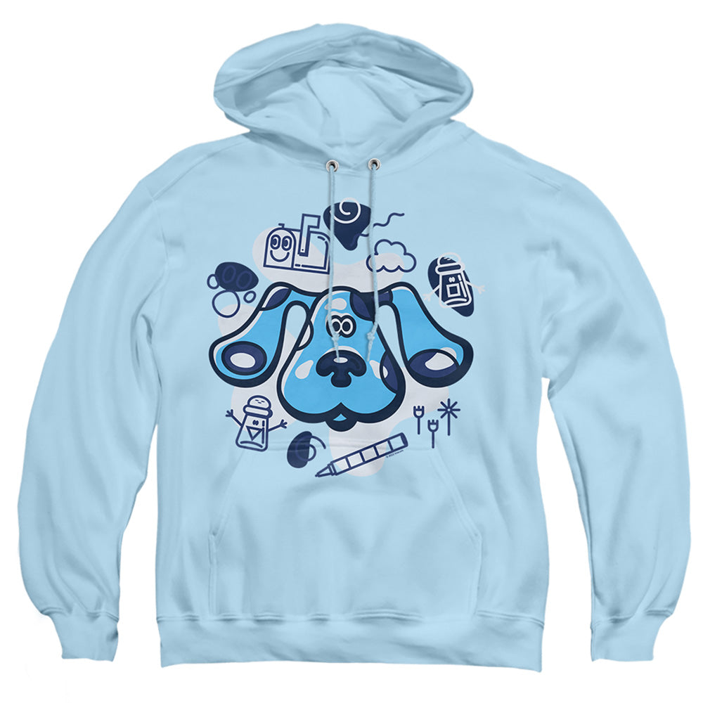 BLUE'S CLUES (CLASSIC) : AND FRIENDS ADULT PULL OVER HOODIE Light Blue LG