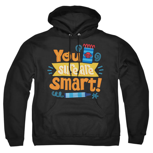BLUE'S CLUES AND YOU : YOU SURE ARE SMART! ADULT PULL OVER HOODIE Black XL