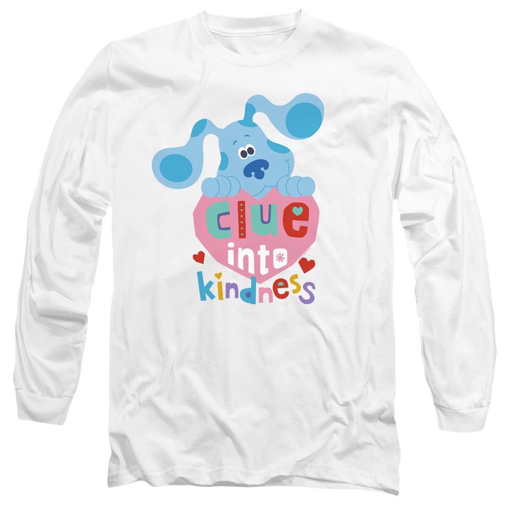 BLUE'S CLUES AND YOU : CLUE INTO KINDNESS L\S ADULT T SHIRT 18\1 White XL