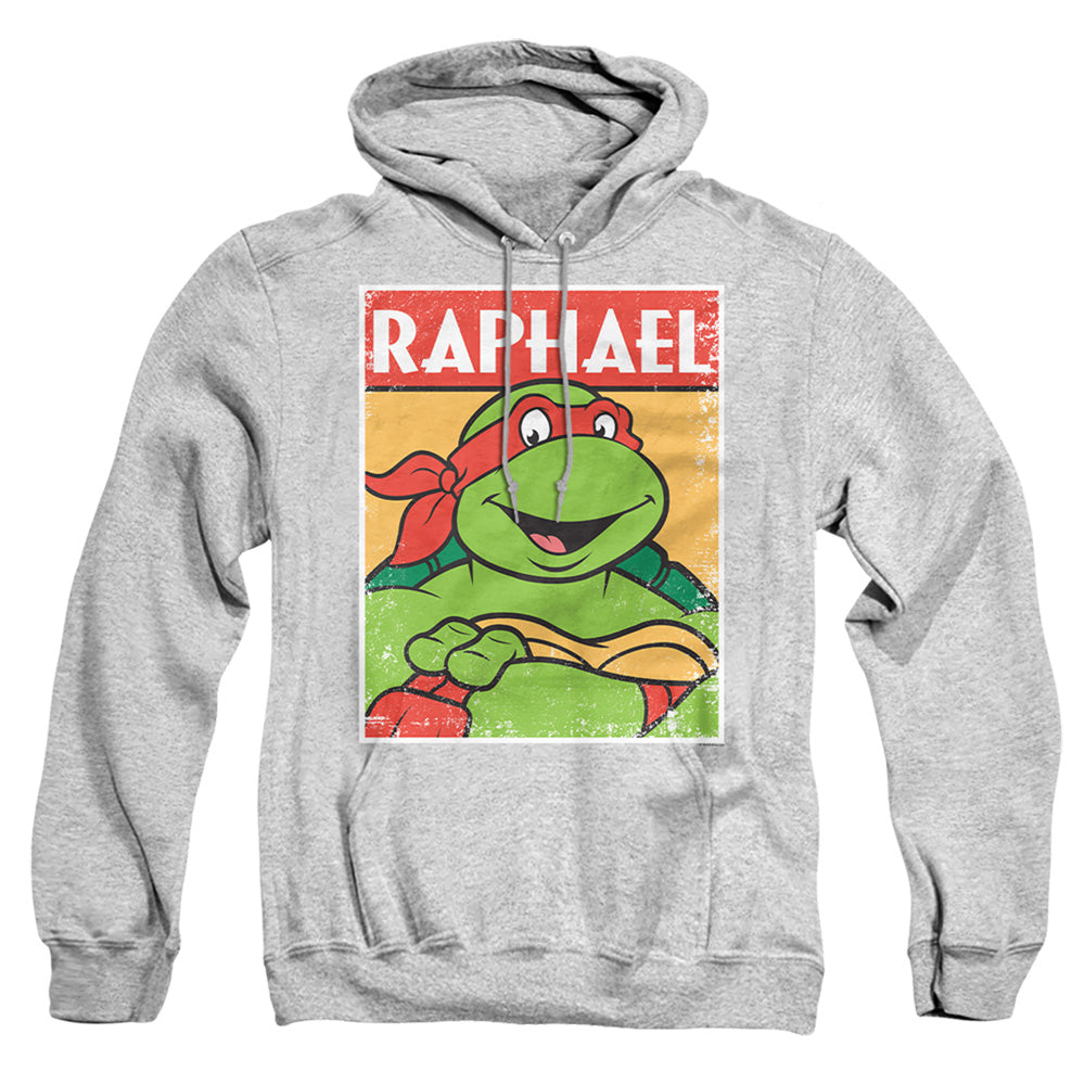 TEENAGE MUTANT NINJA TURTLES : TMNT RAPH ADULT PULL OVER HOODIE Athletic Heather 2X