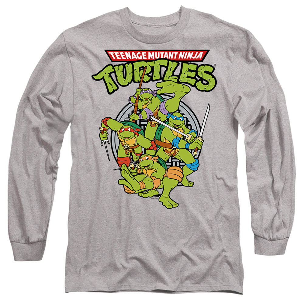 TEENAGE MUTANT NINJA TURTLES : TMNT GROUP L\S ADULT T SHIRT 18\1 Athletic Heather 2X