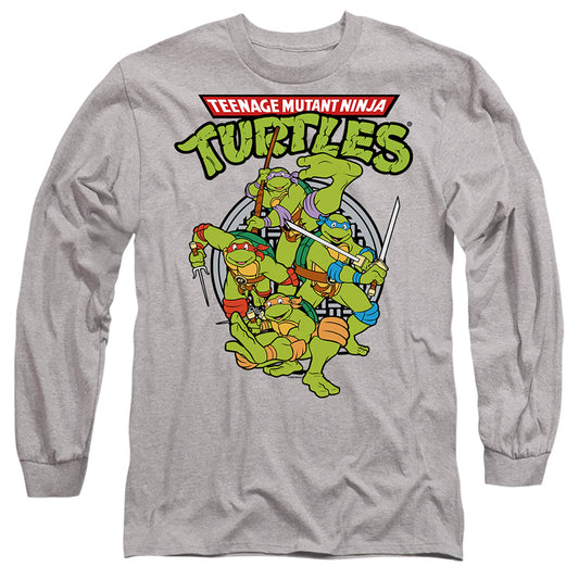 TEENAGE MUTANT NINJA TURTLES : TMNT GROUP L\S ADULT T SHIRT 18\1 Athletic Heather SM