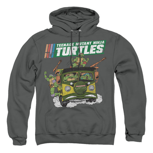 TEENAGE MUTANT NINJA TURTLES : TMNT VAN ADULT PULL OVER HOODIE Charcoal 2X