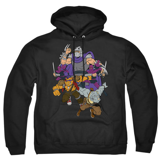 TEENAGE MUTANT NINJA TURTLES : SHREDDER AND FOOT CLAN ADULT PULL OVER HOODIE Black SM