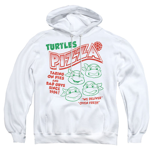 TEENAGE MUTANT NINJA TURTLES : TURTLES PIZZA ADULT PULL OVER HOODIE White 2X