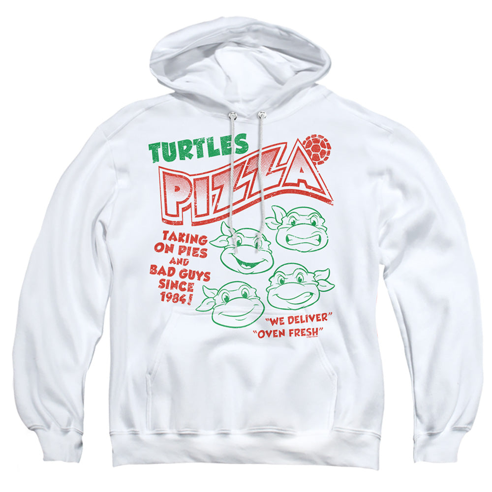 TEENAGE MUTANT NINJA TURTLES : TURTLES PIZZA ADULT PULL OVER HOODIE White MD