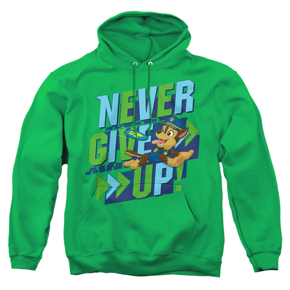 PAW PATROL : NEVER GIVE UP ADULT PULL OVER HOODIE Kelly Green 2X