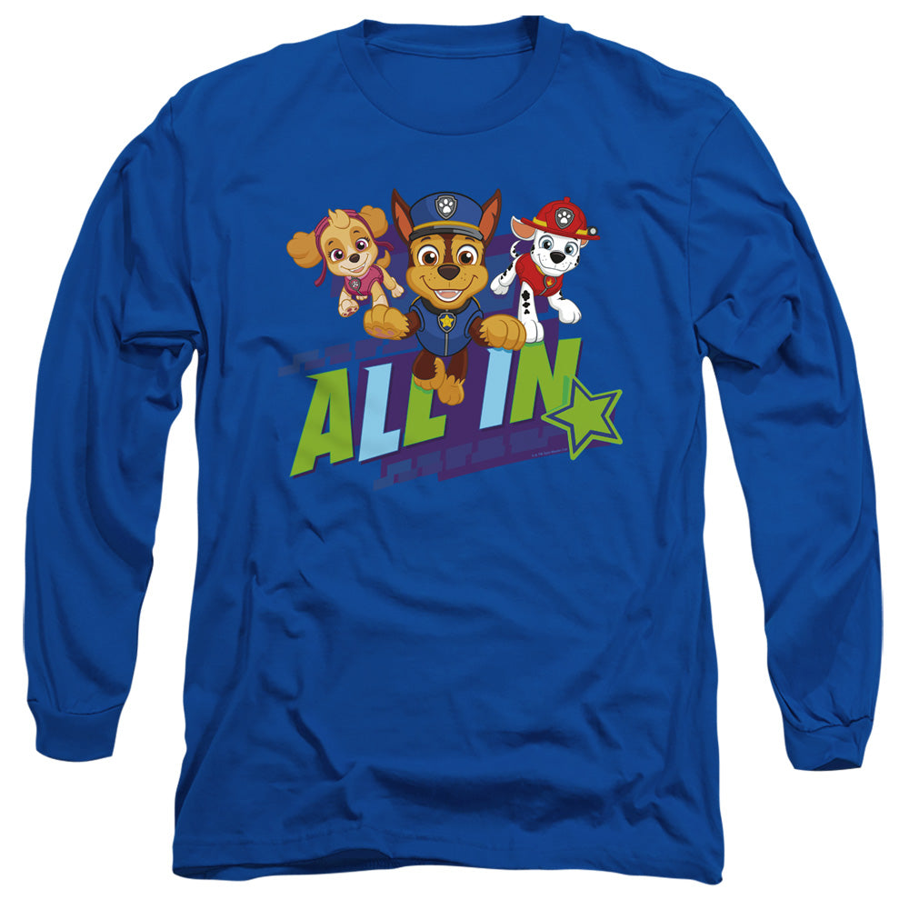 PAW PATROL : ALL IN L\S ADULT T SHIRT 18\1 Royal Blue 2X