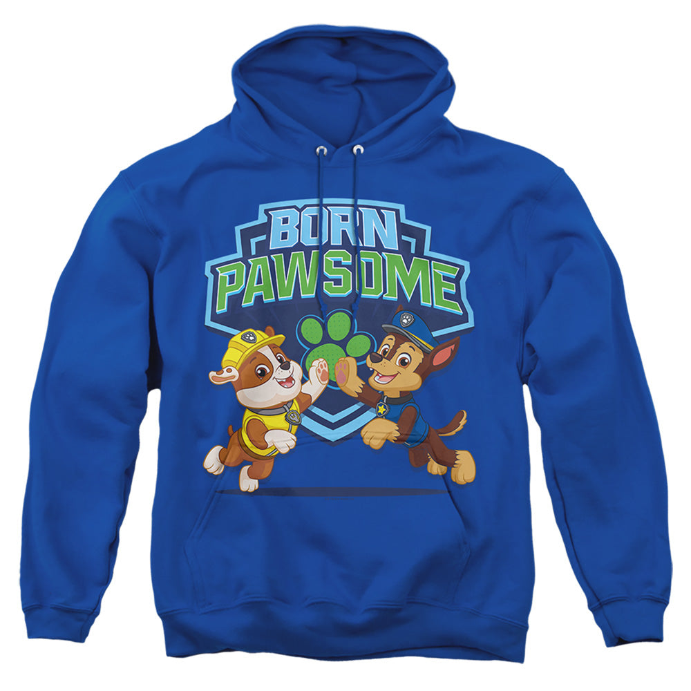 PAW PATROL : BORN PAWSOME ADULT PULL OVER HOODIE Royal Blue 2X