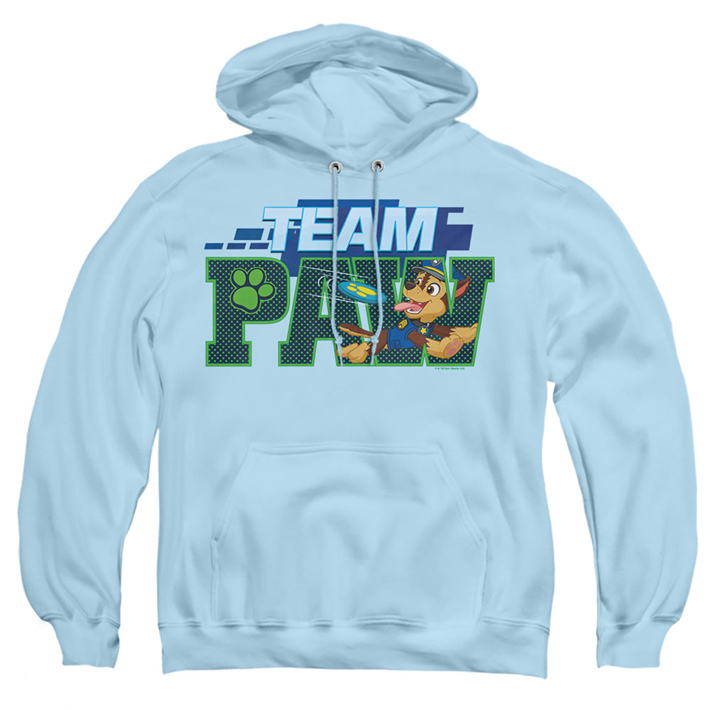 PAW PATROL : TEAM PAW CHASE ADULT PULL OVER HOODIE Light Blue 2X