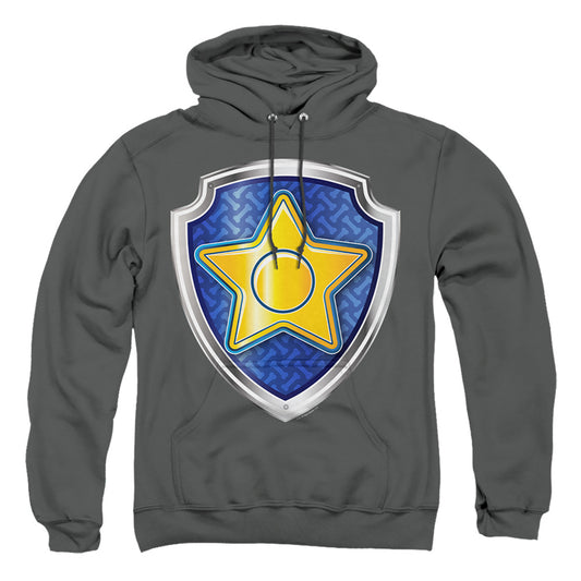 PAW PATROL : CHASE BADGE ADULT PULL OVER HOODIE Charcoal 2X