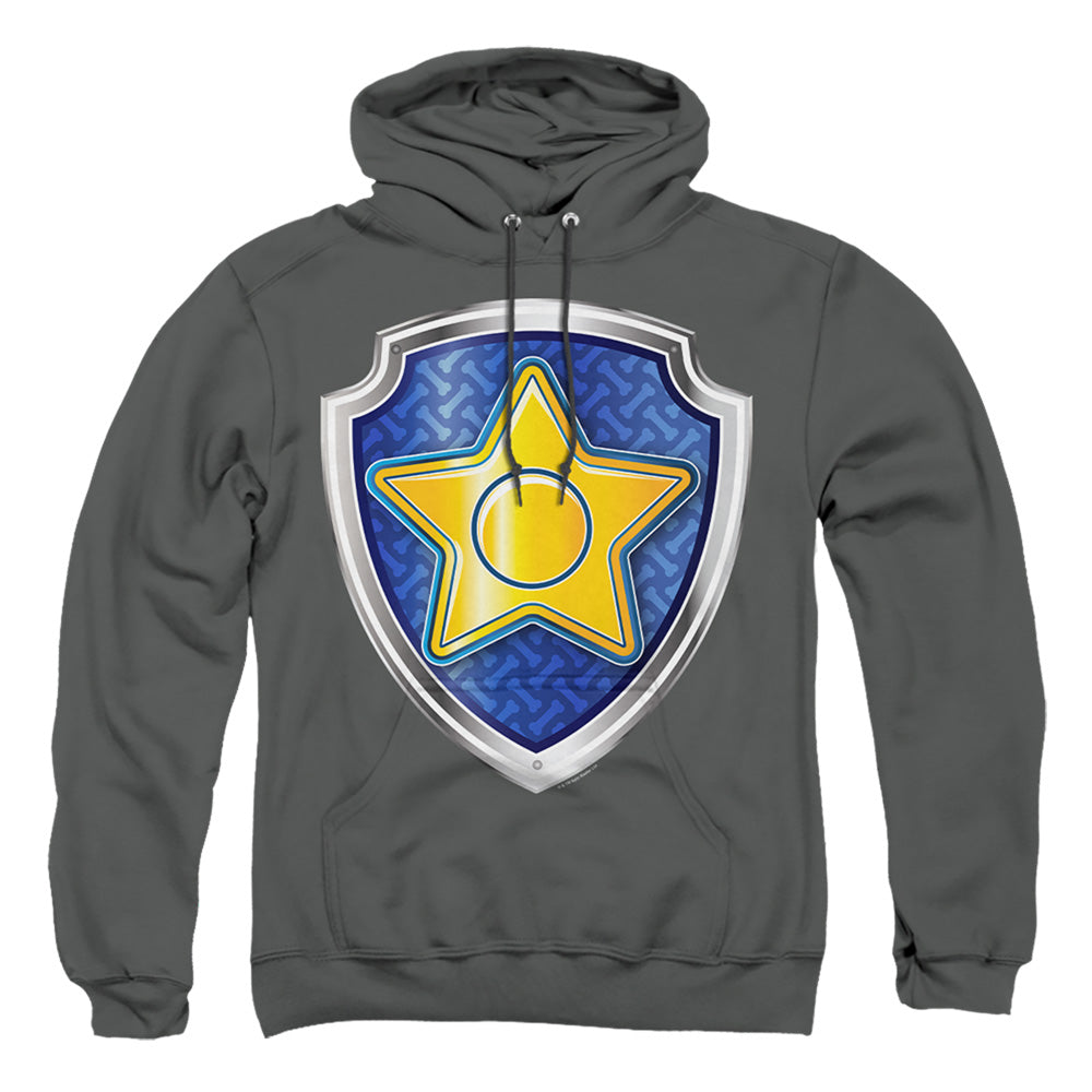 PAW PATROL : CHASE BADGE ADULT PULL OVER HOODIE Charcoal SM