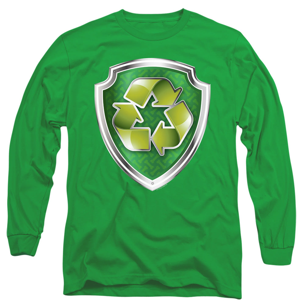 PAW PATROL : ROCKY BADGE L\S ADULT T SHIRT 18\1 Kelly Green MD