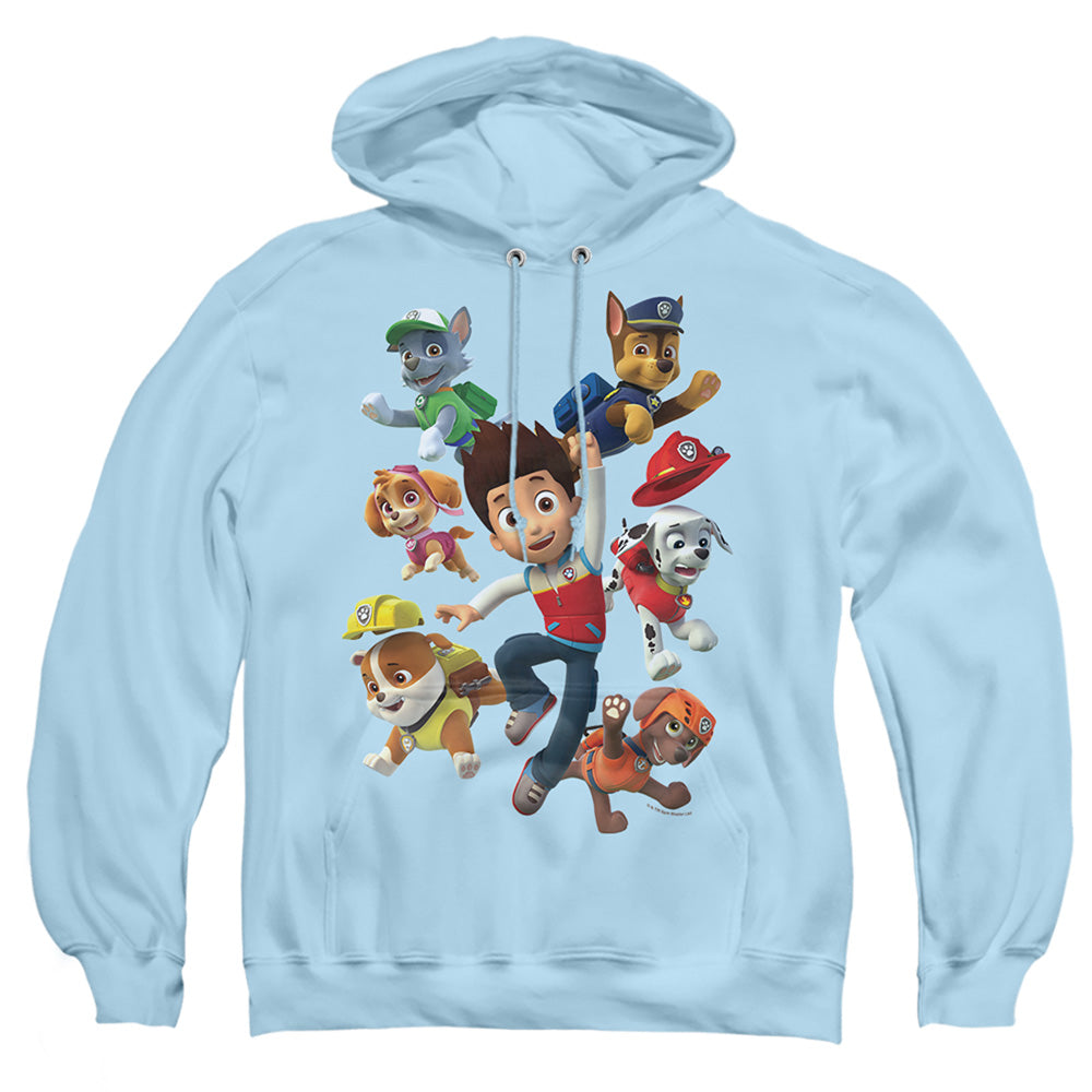 PAW PATROL : RYDER'S PUPS ADULT PULL OVER HOODIE Light Blue 2X