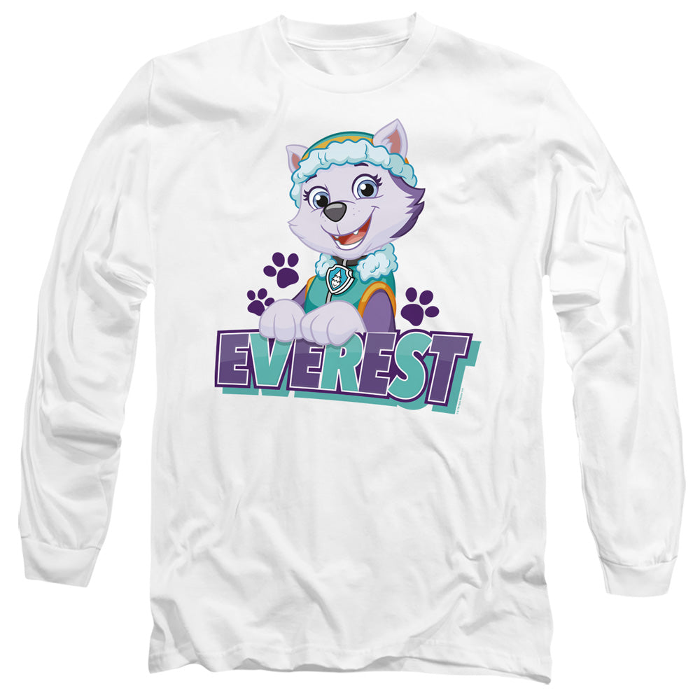 PAW PATROL : EVEREST L\S ADULT T SHIRT 18\1 White 2X