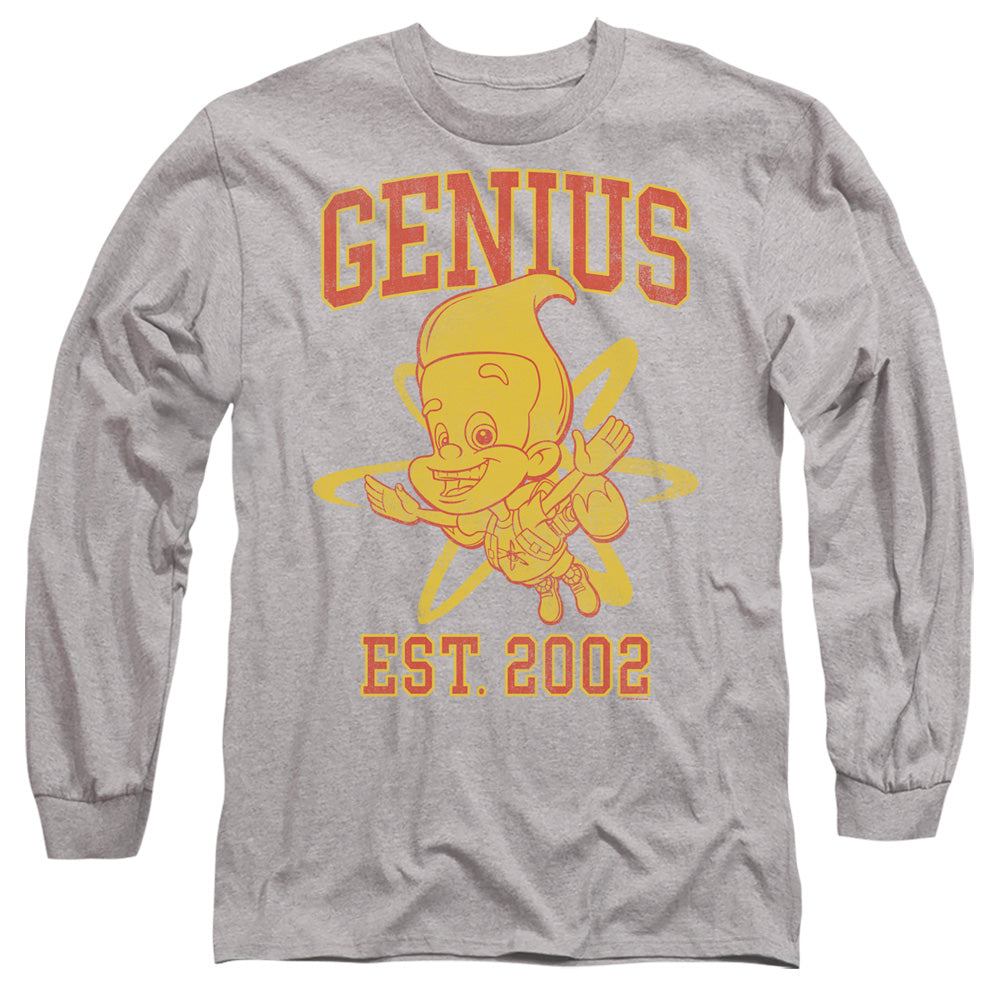 JIMMY NEUTRON : GENIUS COLLEGIATE L\S ADULT T SHIRT 18\1 Athletic Heather MD