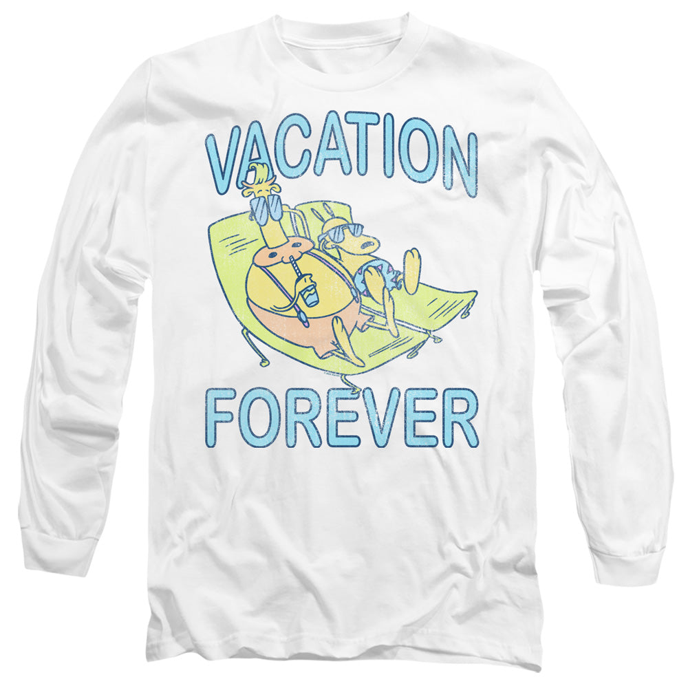 ROCKO'S MODERN LIFE : VACATION FOREVER L\S ADULT T SHIRT 18\1 White XL