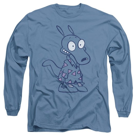 ROCKO'S MODERN LIFE : ROCKO SHIRT L\S ADULT T SHIRT 18\1 Carolina Blue XL