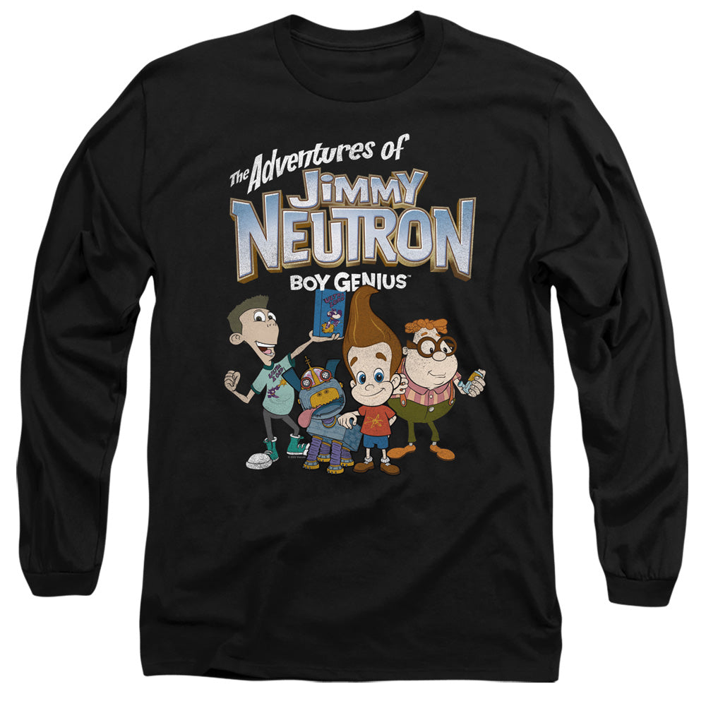 JIMMY NEUTRON : GROUP L\S ADULT T SHIRT 18\1 Black LG