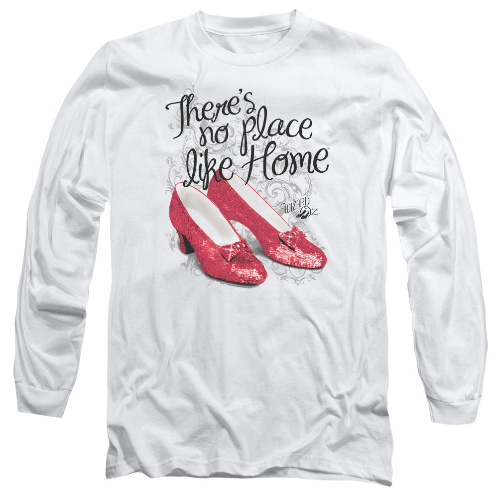 THE WIZARD OF OZ : RUBY SLIPPERS L\S ADULT T SHIRT 18\1 White 2X