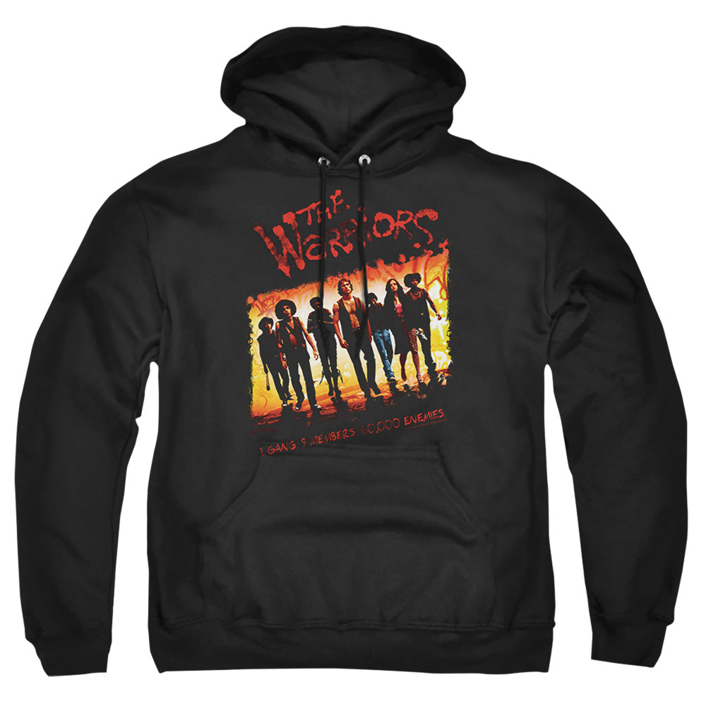 WARRIORS : ONE GANG ADULT PULL OVER HOODIE Black 2X