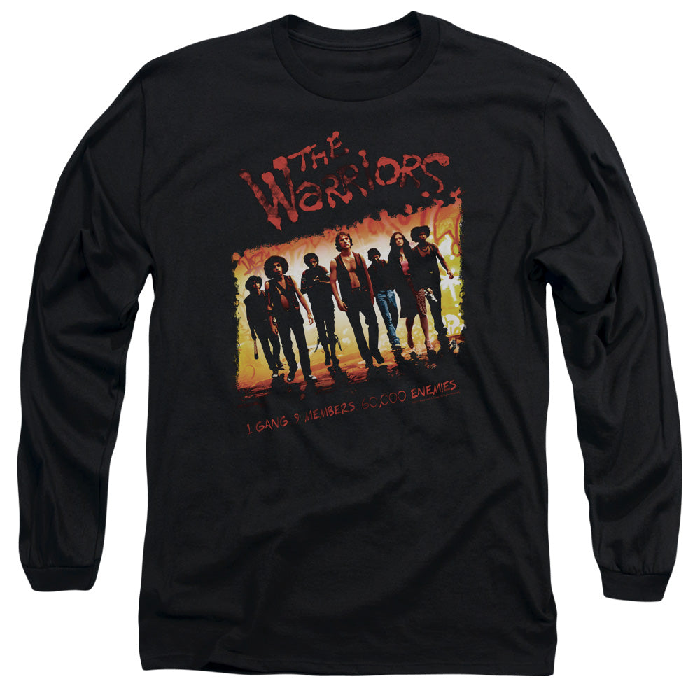 WARRIORS : ONE GANG L\S ADULT T SHIRT 18\1 BLACK 2X