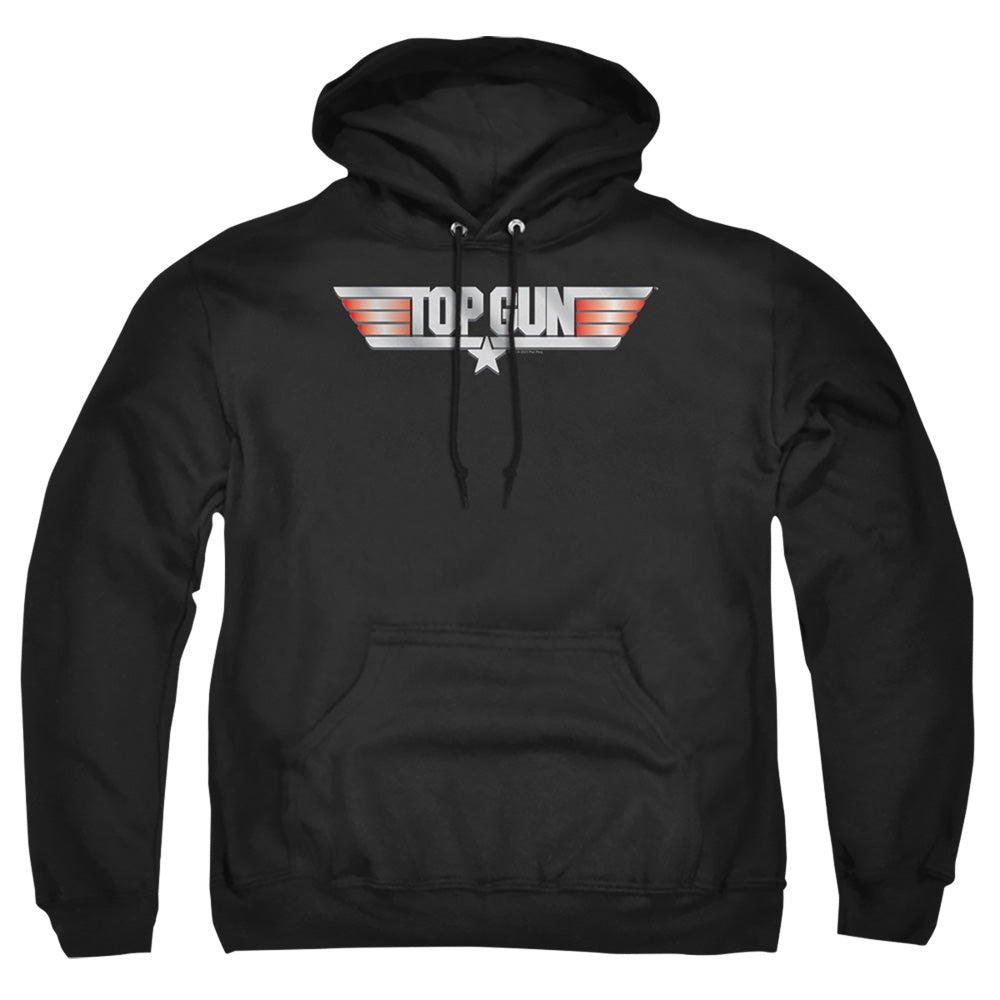 TOP GUN : LOGO ADULT PULL OVER HOODIE Black 2X