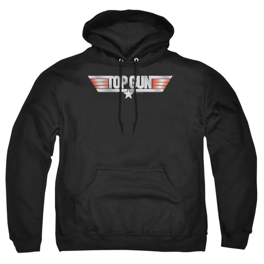 TOP GUN : LOGO ADULT PULL OVER HOODIE Black 2X