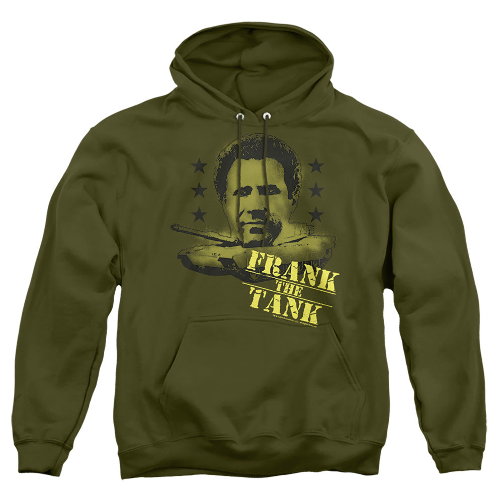 OLD SCHOOL : FRANK THE TANK ADULT PULL OVER HOODIE MILITARY GREEN MD