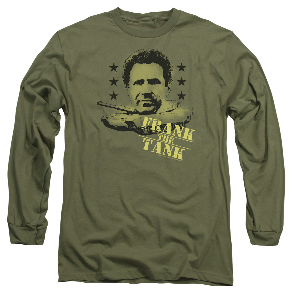 OLD SCHOOL : FRANK THE TANK L\S ADULT T SHIRT 18\1 MILITARY GREEN 2X