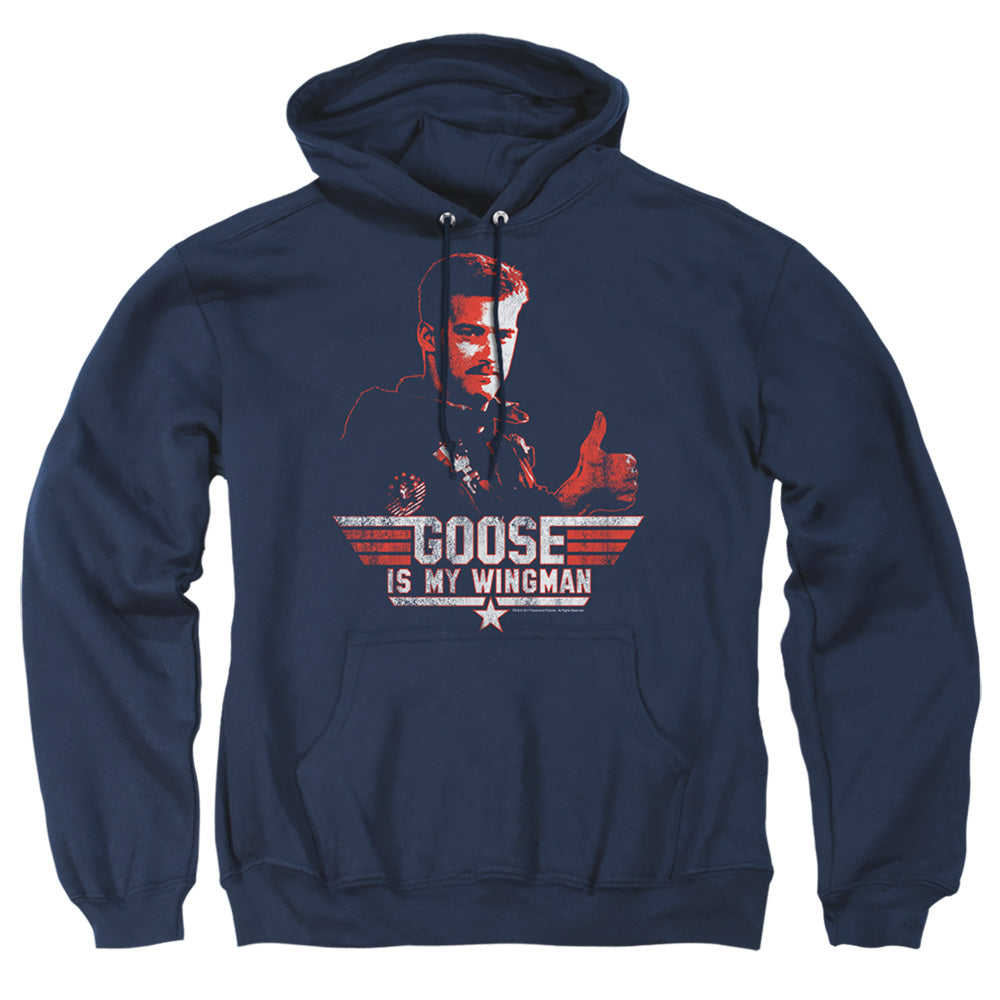 TOP GUN : WINGMAN GOOSE ADULT PULL OVER HOODIE Navy 2X