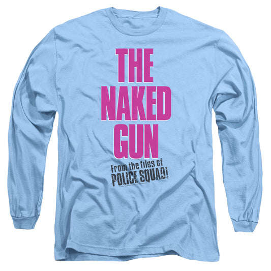 NAKED GUN : LOGO L\S ADULT T SHIRT 18\1 CAROLINA BLUE SM