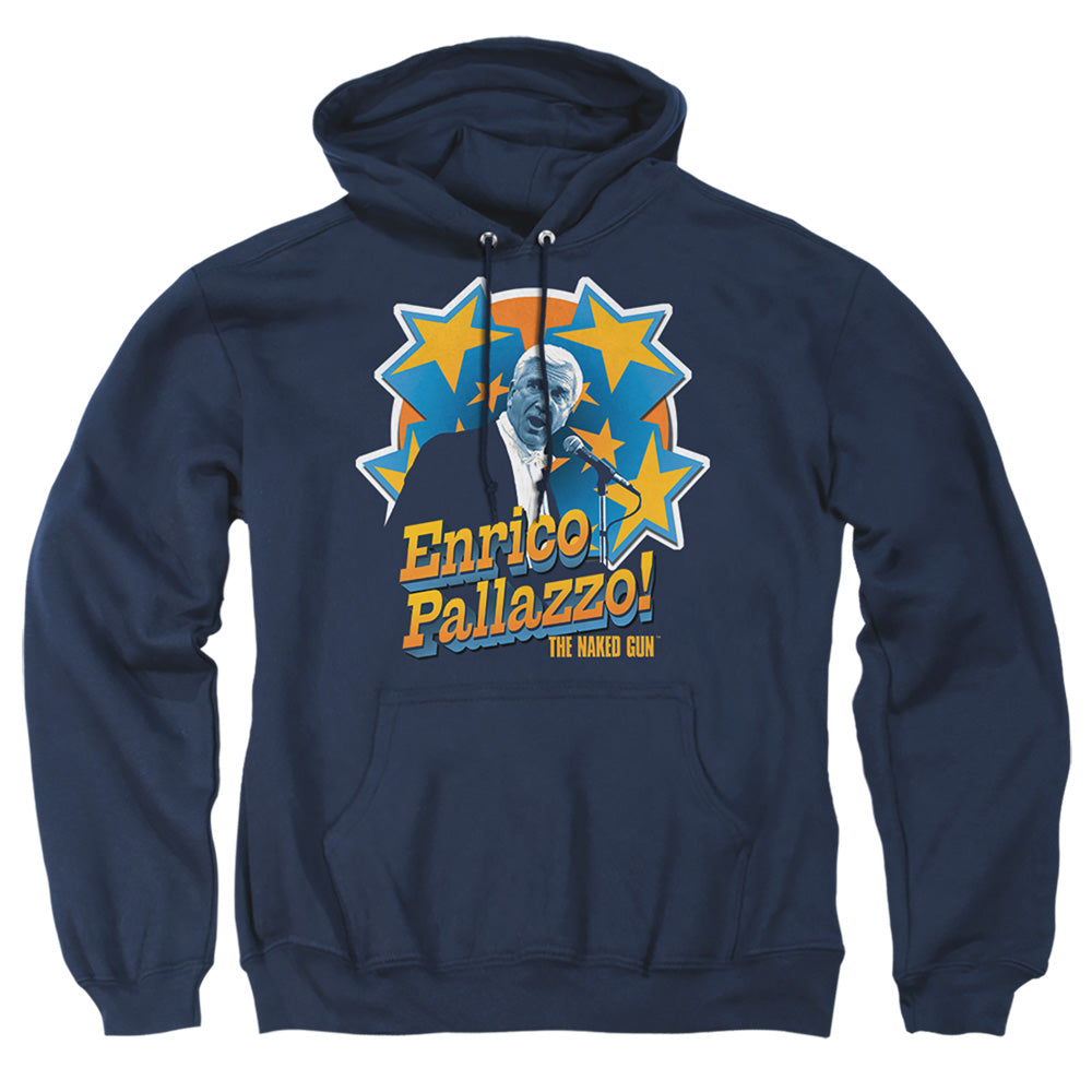 NAKED GUN : IT'S ENRICO PALLAZZO ADULT PULL OVER HOODIE Navy MD