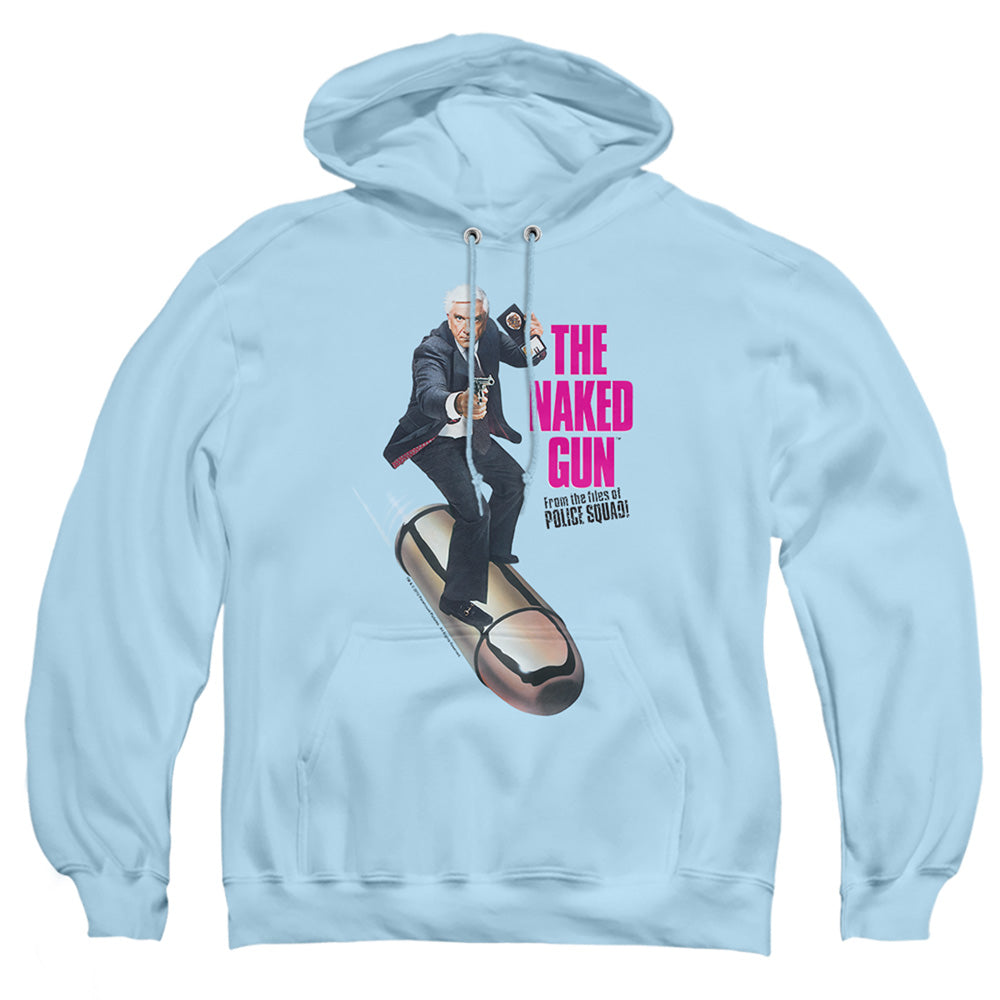 NAKED GUN : BULLET ADULT PULL OVER HOODIE LIGHT BLUE SM