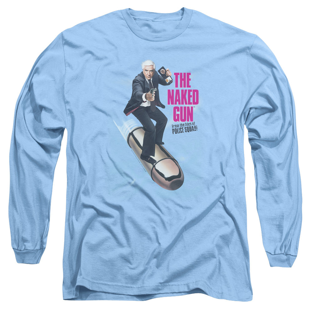 NAKED GUN : BULLET L\S ADULT T SHIRT 18\1 Carolina Blue XL