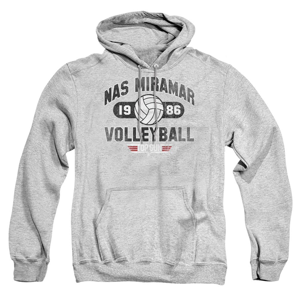 TOP GUN : NAS MIRAMAR VOLLEYBALL ADULT PULL OVER HOODIE Athletic Heather 2X