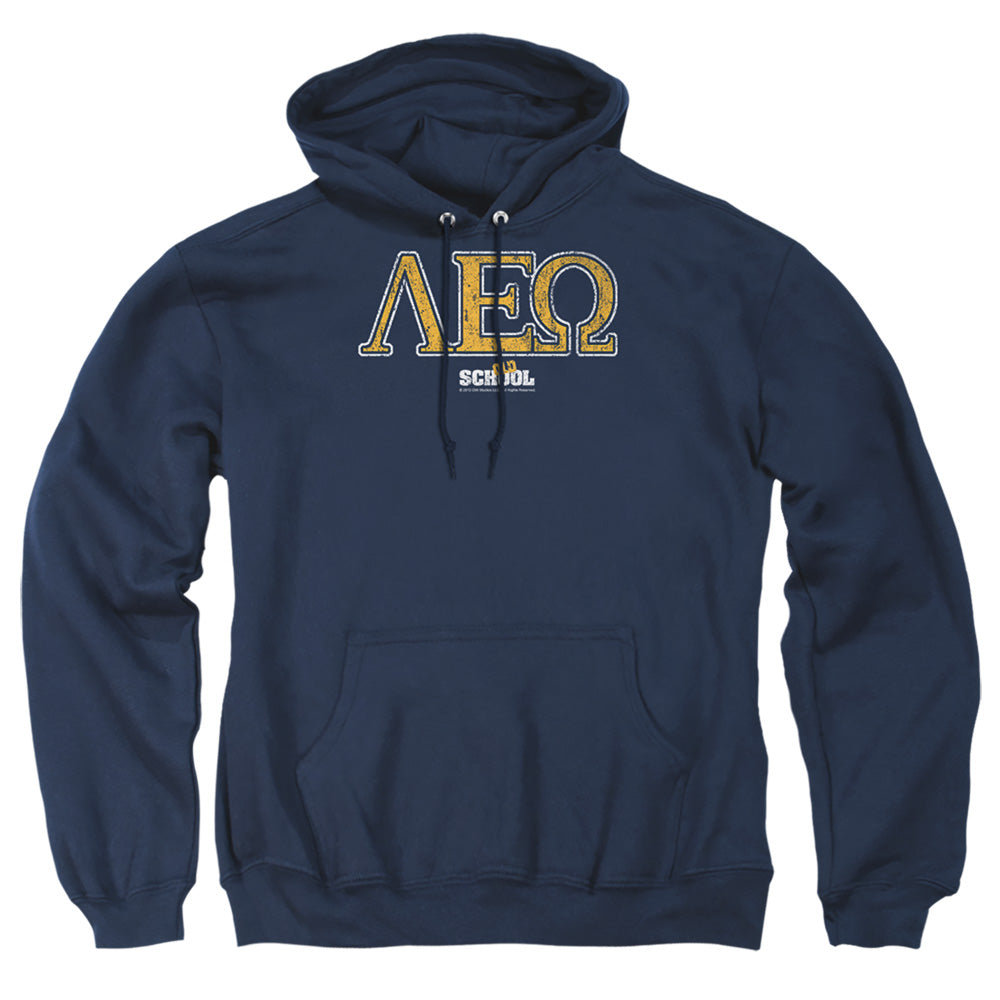 OLD SCHOOL : LEO ADULT PULL OVER HOODIE Navy 2X