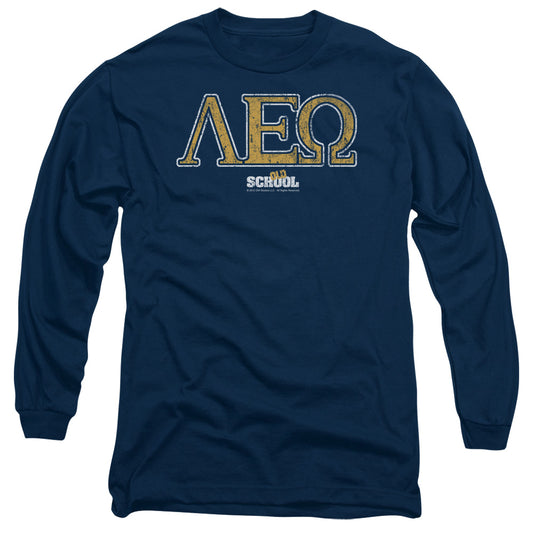 OLD SCHOOL : LEO L\S ADULT T SHIRT 18\1 NAVY LG