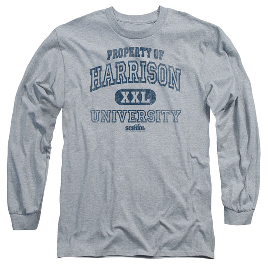 OLD SCHOOL : PROPERTY OF HARRISON L\S ADULT T SHIRT 18\1 ATHLETIC HEATHER 2X