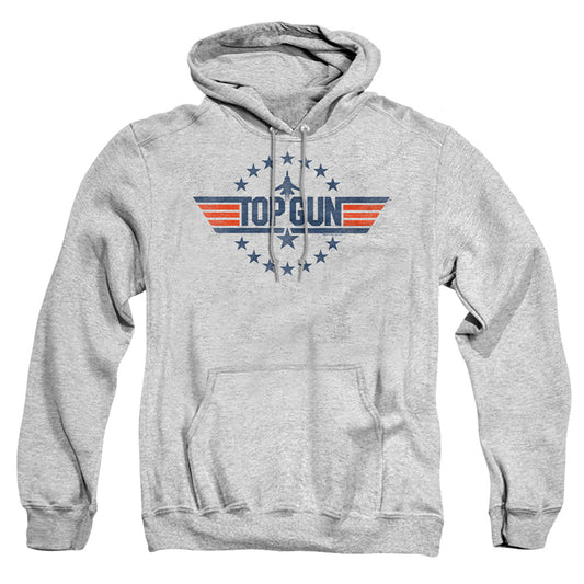 TOP GUN : STAR LOGO ADULT PULL OVER HOODIE Athletic Heather 2X