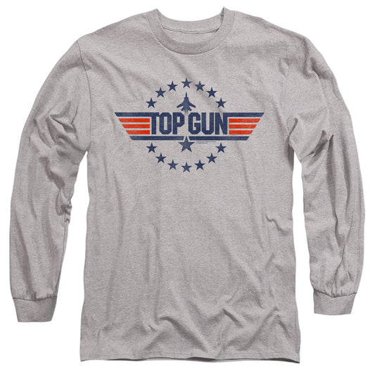 TOP GUN : STAR LOGO L\S ADULT T SHIRT 18\1 ATHLETIC HEATHER XL