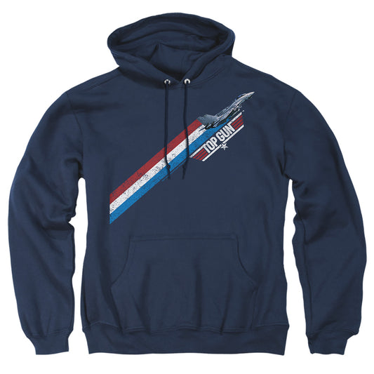 TOP GUN : STRIPES ADULT PULL OVER HOODIE Navy 2X